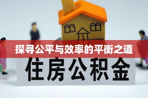 磴口探寻公平与效率的平衡之道