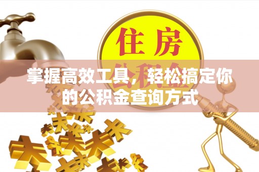 磴口掌握高效工具，轻松搞定你的公积金查询方式