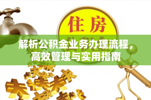 磴口解析公积金业务办理流程，高效管理与实用指南