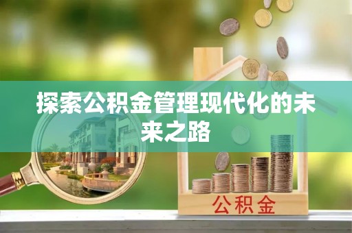 磴口探索公积金管理现代化的未来之路