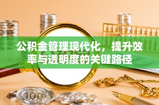 磴口公积金管理现代化，提升效率与透明度的关键路径