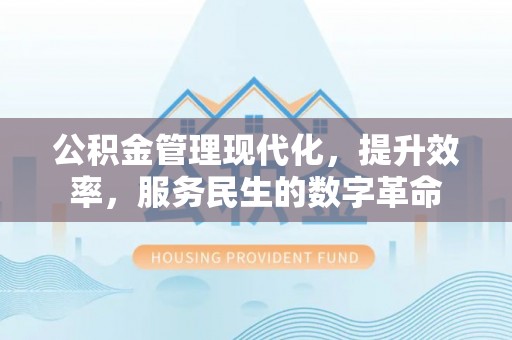 磴口公积金管理现代化，提升效率，服务民生的数字革命