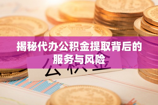 磴口揭秘代办公积金提取背后的服务与风险
